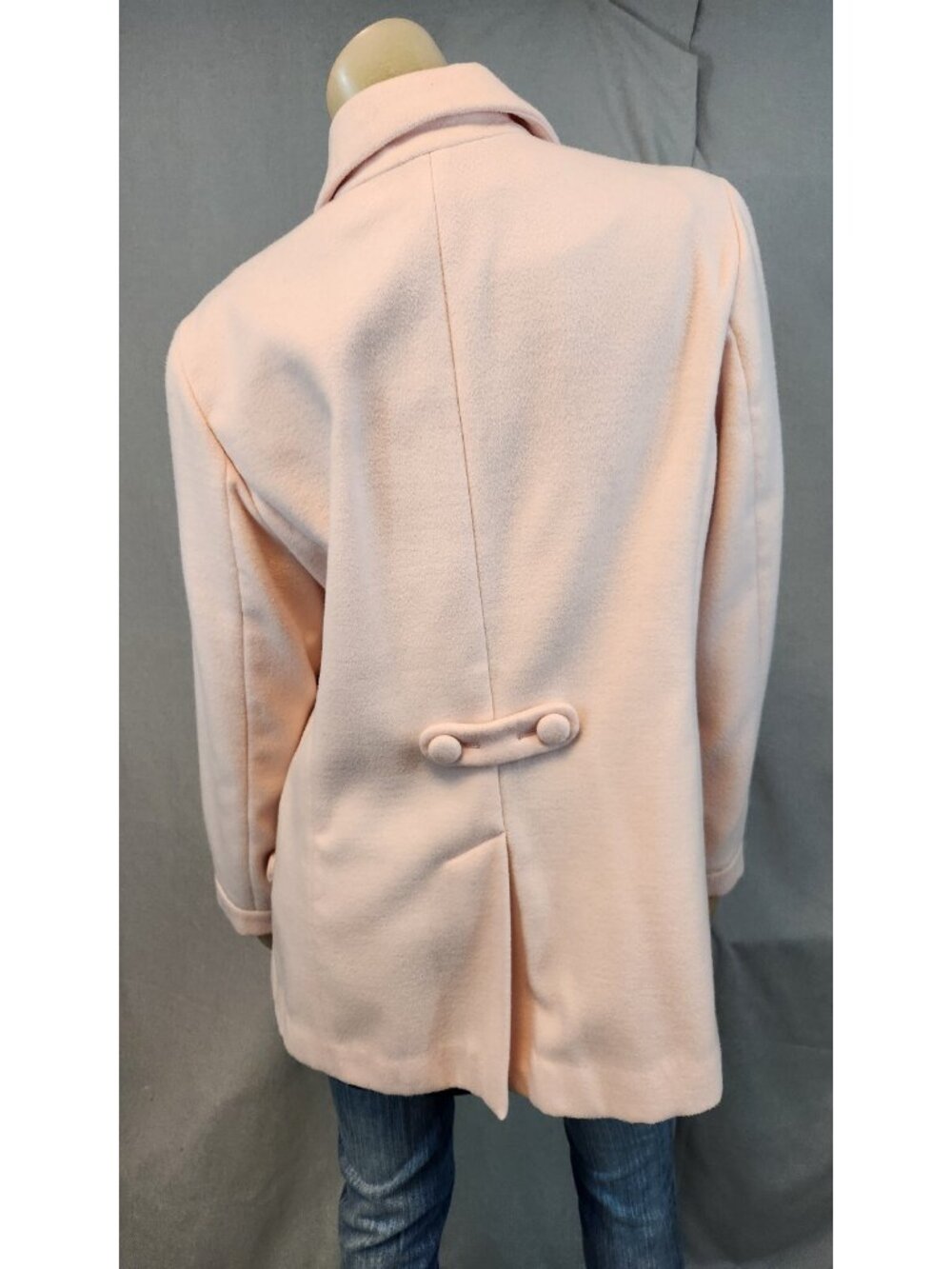 Chicos Solid Pink Button Dressy Peacoat Jacket Coat Womens Size 2 LARGE US 12 - Picture 3 of 7